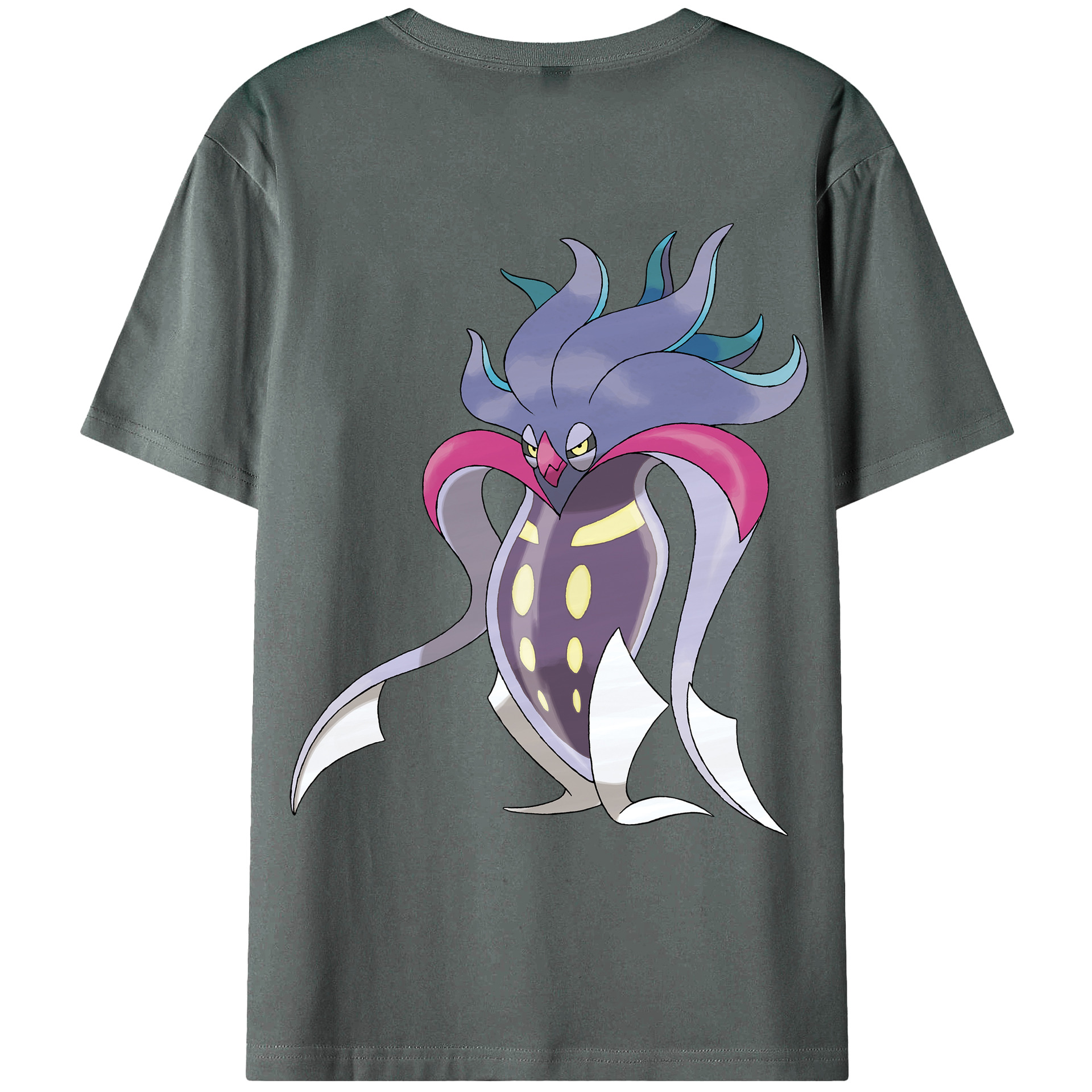 （画像用） ポケットモンスター Pokémon 綿100％ メンズ半袖Tシャツ（バックプリント） 通気性